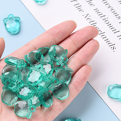 Transparent Acrylic Pendants TACR-S154-28B-68-1