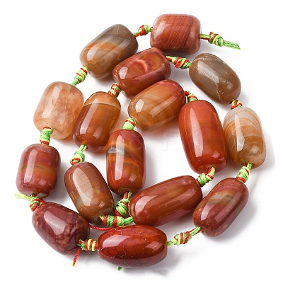 Natural Red Agate Beads Strands G-P605-H01-01-1