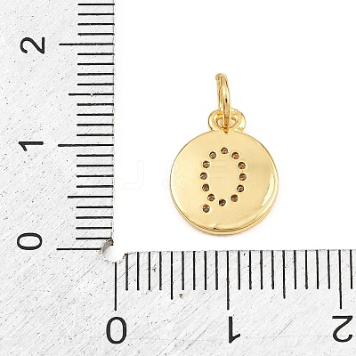 Brass Micro Pave Clear Cubic Zirconia Charms CU-CBA56CE-12G-Q-1