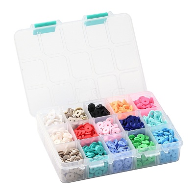 150G 15 Colors Handmade Polymer Clay Beads CLAY-JP0001-14-8mm-1
