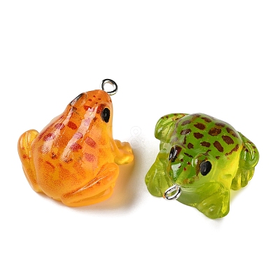 Luminous Transparent Resin Pendants X-RESI-F077-01P-1