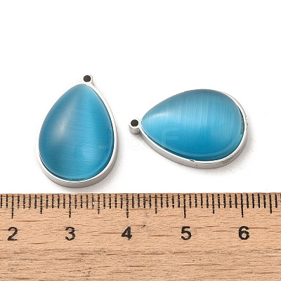 304 Stainless Steel Pendants STAS-L022-045P-03-1