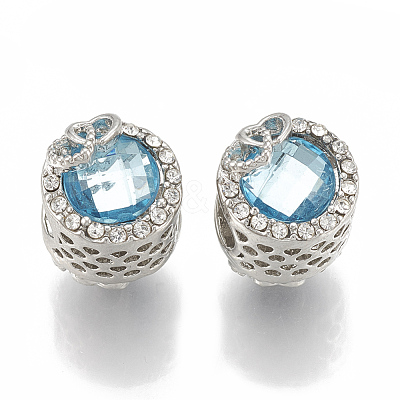 Alloy Rhinestone Beads PALLOY-T048-13P-03-1