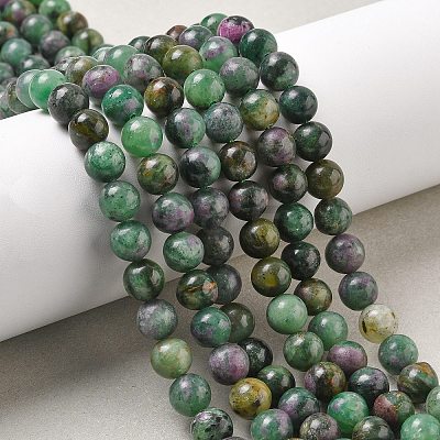 Natural Ruby in Zoisite Beads Strands G-R011-A02-02-1