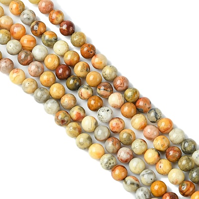 Natural Crazy Lace Agate Round Bead Strands X-G-E334-4mm-20-1