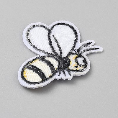 Polyester Embroider Thread Iron on Sew On Patches PATC-WH0023-04C-1