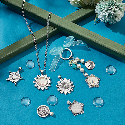 DIY Blank Dome Geometric Pendant Making Kit DIY-NB0007-92-1