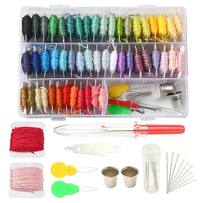 50 Colors Polyester Embroidery Threads Kits DIY-YW0002-05-1