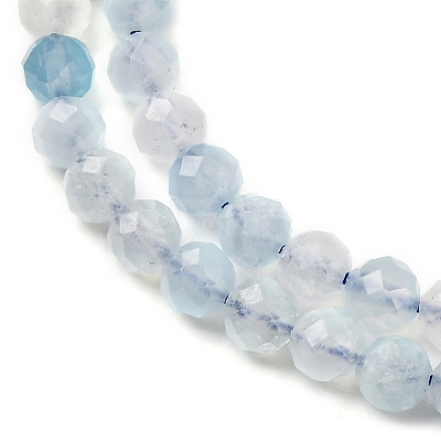 Natural Aquamarine Beads Strands G-A276-C09-4mm-02-1
