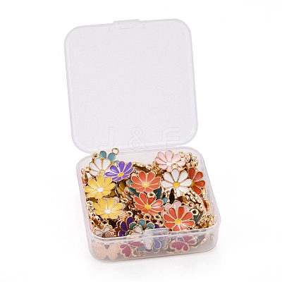 120Pcs 12 Styles Alloy Enamel Pendants ENAM-LS0001-23LG-1