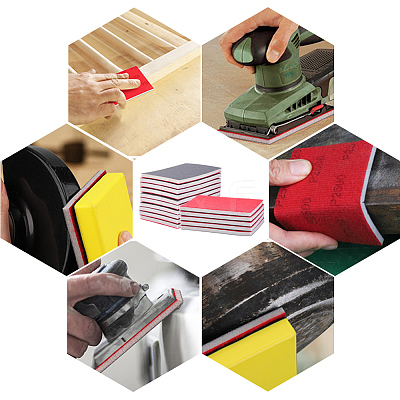 20Pcs 320 Grit  Sanding Sponge Grit Sanding Blocks TOOL-SP0001-05B-1