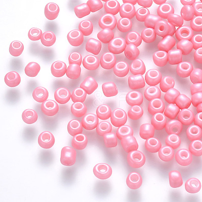 12/0 Baking Paint Glass Round Seed Beads SEED-S036-01A-04-1