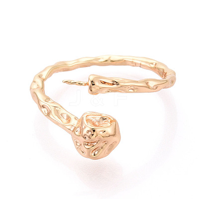 Brass Cuff Ring Settings KK-T076-42G-1