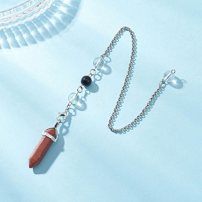 Bullet Synthetic Goldstone Pointed Dowsing Pendulums PALLOY-JF04562-1