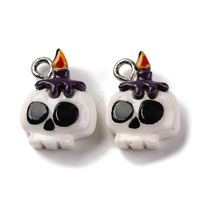 Halloween Theme Opaque Resin Pendants RESI-D075-01I-1