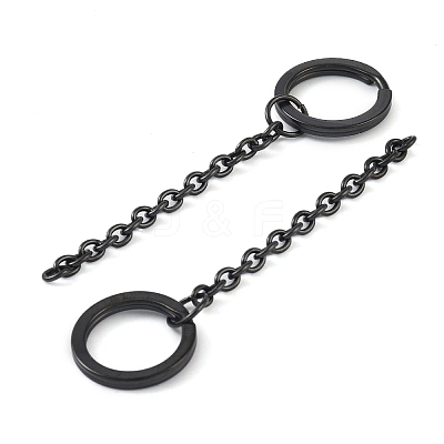 Ion Plating(IP) 304 Stainless Steel Split Key Ring Clasps X1-STAS-L226-009A-B-1