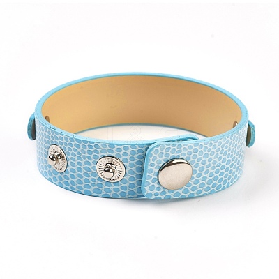 PU Leather Cord Bracelets BJEW-E350-12B-1