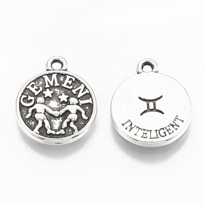 Tibetan Style Alloy Charms TIBE-Q084-05AS-LF-1