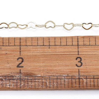 Brass Heart Link Chains CHC-G005-27G-1