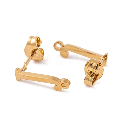 Ion Plating(IP) 304 Stainless Steel Stud Earrings FIND-Q103-01J-G-1