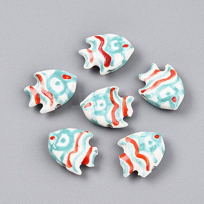 Handmade Porcelain Beads PORC-N009-08B-1
