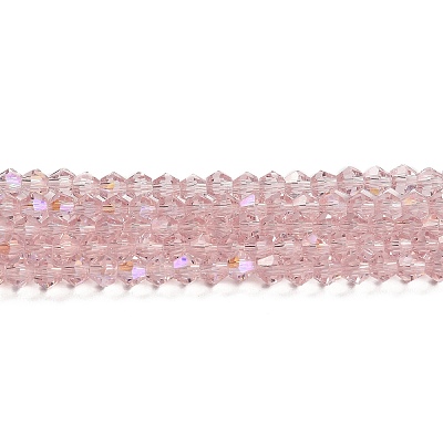 Transparent Electroplate Glass Beads Strands GLAA-F029-3mm-D26-1
