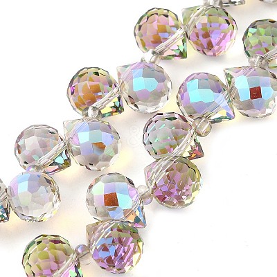 Electroplate Glass Beads Strands EGLA-D030-17K-1