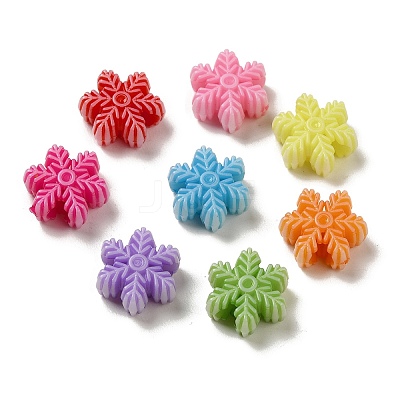 Opaque Acrylic Beads OACR-E039-08-1