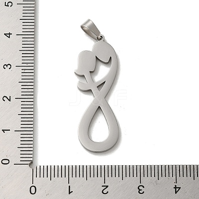 Non-Tarnish 304 Stainless Steel Pendants STAS-O005-08P-1