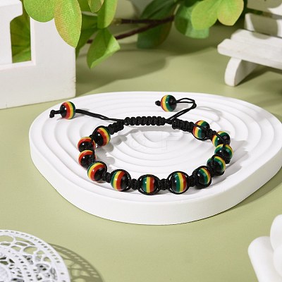 Adjustable Braided Beads Bracelets BJEW-JB07014-1