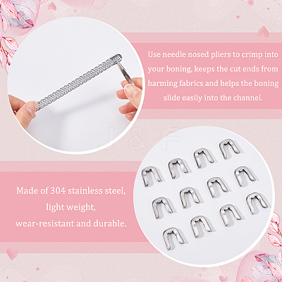 304 Stainless Steel Spiral Bone Tips STAS-WH0043-20C-1