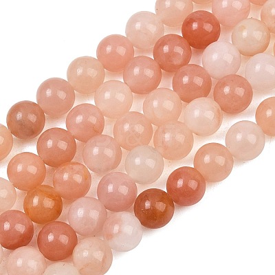 Dyed Natural Pink Jade Beads Strands GG-CBAD029-A12-8mm-1
