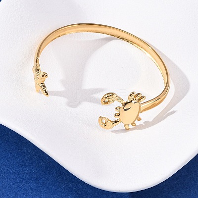 304 Stainless Steel Cuff Bangles for Women BJEW-C123-01A-G-1