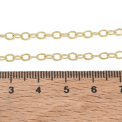 3MM Brass Textured Cable Chain Necklaces for Women KK-CBA4FD4-12G-1