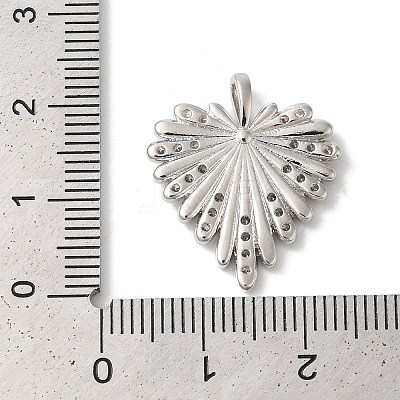 Rack Plating Brass Clear Cubic Zirconia Pendants KK-Z056-13P-1