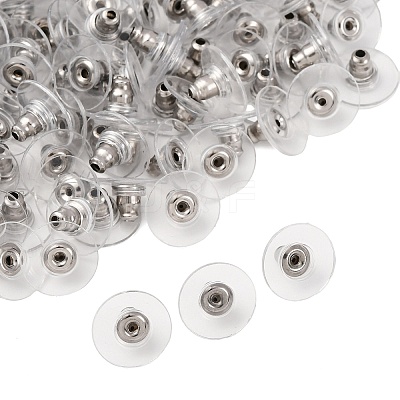 304 Stainless Steel Bullet Clutch Earring Backs STAS-Q189-02-1