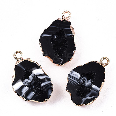 Druzy Geode Resin Pendants LS-RESI-S383-066A-1