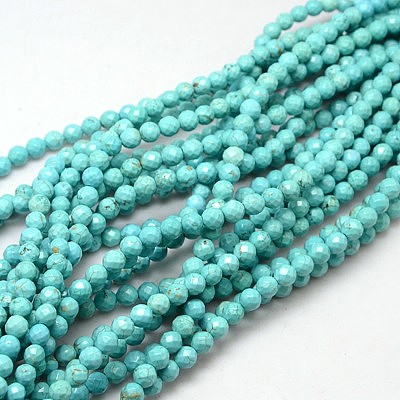 Natural Howlite Round Beads Strands TURQ-L017-4mm-01B-1