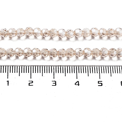 Electroplate Transparent Glass Beads Strands EGLA-A035-T4mm-A22-1