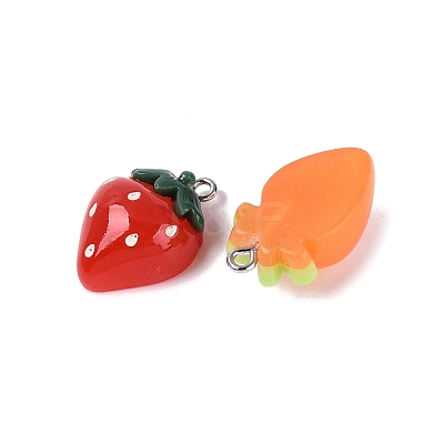 Spray Painted Opaque Resin Pendants RESI-Q232-01-1