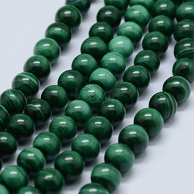 Natural Malachite Beads Strands G-F571-27A1-3mm-1