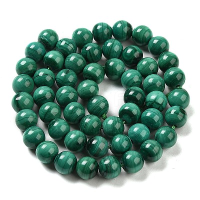Natural Malachite Beads Strands G-F571-27A1-7mm-1