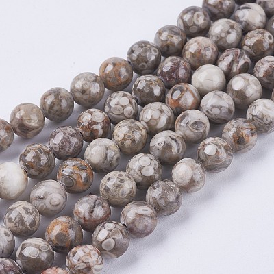 Natural Maifanite/Maifan Stone Beads Strands G-I187-10mm-01-1