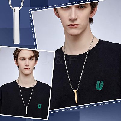 DIY Rectangle Pendant Necklace Making Kits DIY-UN0003-52-1