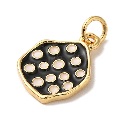Brass Enamel Pendants KK-U027-21G-01-1