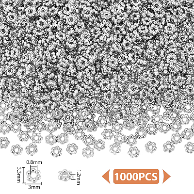 1000Pcs Alloy Spacer Beads FIND-UN0004-20P-1
