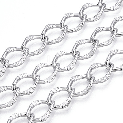 Aluminium Textured Curb Chains CHA-T001-43S-1