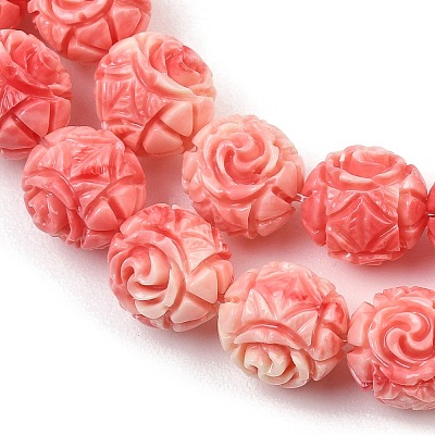 Dyed Synthetic Coral Carved Beads Strands GG-CBA1CDD-03-1