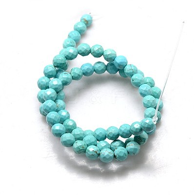 Natural Howlite Round Beads Strands TURQ-L017-6mm-01B-1