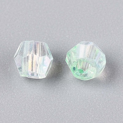 Transparent Spray Painted Glass Beads EGLA-N018-4mm-04-1